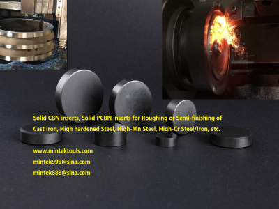 The advantage of solid CBN inserts is related to cutting parameters